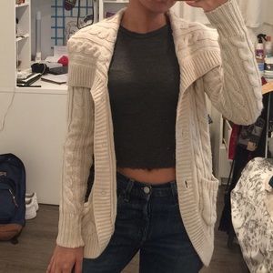 Cream knit cardigan